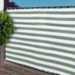 Balkonblende mit Ösen Sichtschutz Balkon ca. Größe 0,90x3 m Farbegrau / weiß – Bild 6
