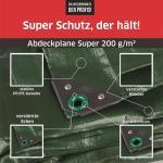 Abdeckplane Super 200g/m² Gewebeplane ca. Größe 3x6 m Farbegrün – Bild 2