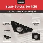 Abdeckplane Super 200g/m² Gewebeplane ca. Größe 4x5 m Farbeweiß – Bild 2