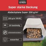 Abdeckplane Super 200g/m² Gewebeplane ca. Größe 4x5 m Farbeweiß – Bild 3