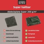 Abdeckplane Super 200g/m² Gewebeplane ca. Größe 3x6 m Farbegrün – Bild 4