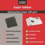 Abdeckplane Super 200g/m² Gewebeplane ca. Größe 4x5 m Farbeweiß – Bild 4
