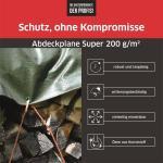 Abdeckplane Super 200g/m² Gewebeplane ca. Größe 3x6 m Farbegrün – Bild 5