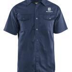 Kurzarmhemd Twill marine XXXXL