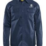 Langarmhemd Twill marine L