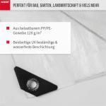 Abdeckplane Hobby 120g/m² Gewebeplane ca. Größe 6x8 m Farbeweiß – Bild 3