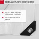 Abdeckplane Hobby 120g/m² Gewebeplane ca. Größe 6x8 m Farbeweiß – Bild 4