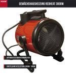 Gewächshausheizung REDHEAT 3000W Thermostat IP24 – Bild 3